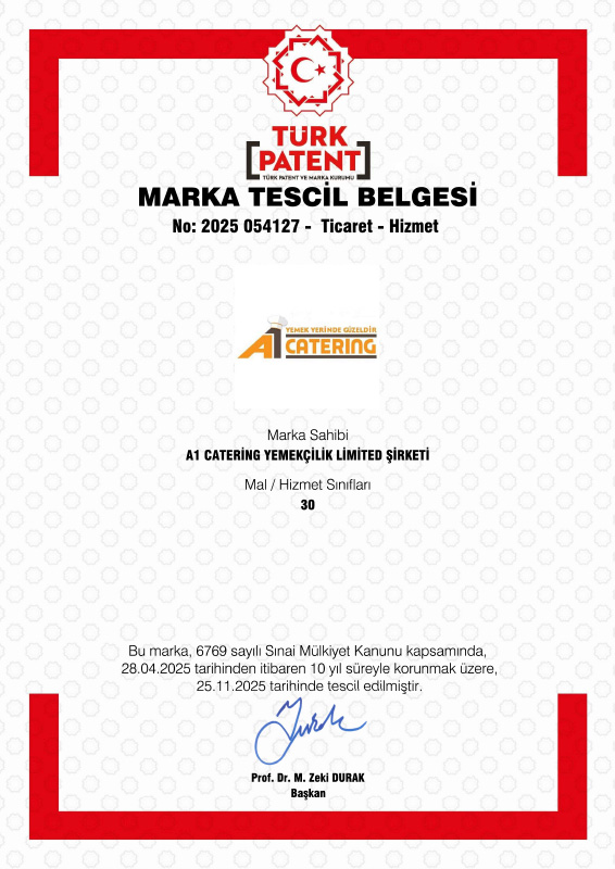 A1 Catering Marka Tescil Belgesi - 30